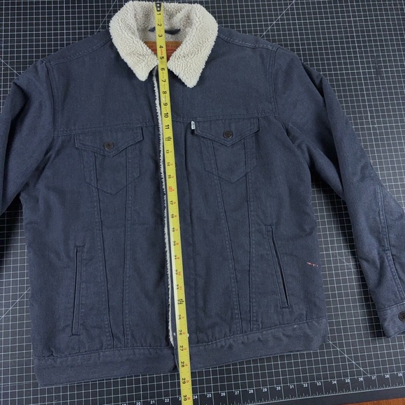 LEVI MENS SHERPA TRUCKER JACKET size large - Picture 8 of 14
